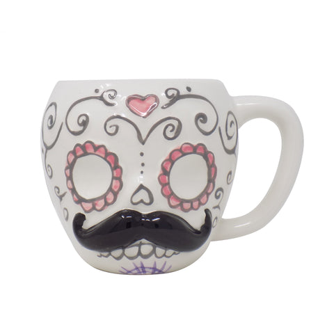 Sugar Skull Moustache Mug